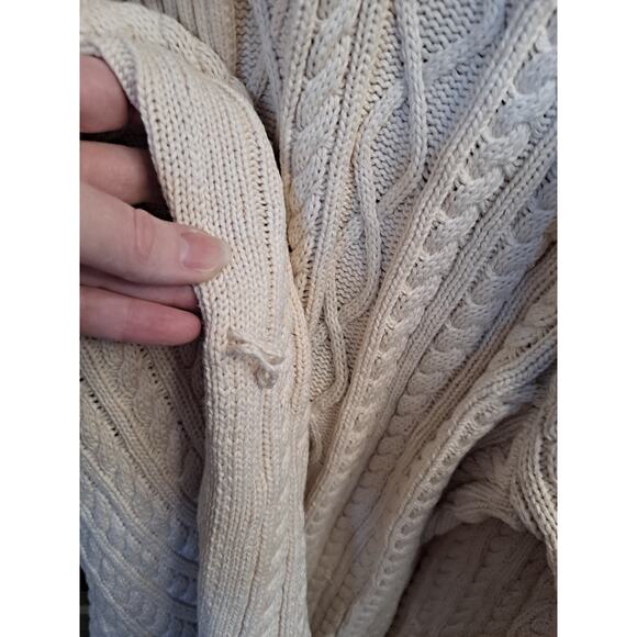 Jeanne Pierre Women's Beige Long Sleeve Cable Knit Cotton Sweaters Size 3X - Picture 8 of 9